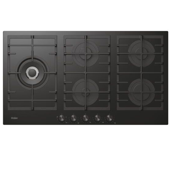 Placa a Gás Haier HAVG9WL38WPB | 5 Zonas, Vidro Preto