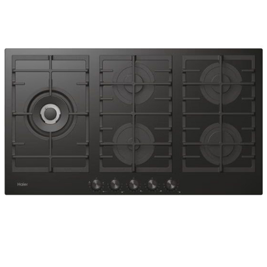 Placa a Gás Haier HAVG9WL38WPB | 5 Zonas, Vidro Preto