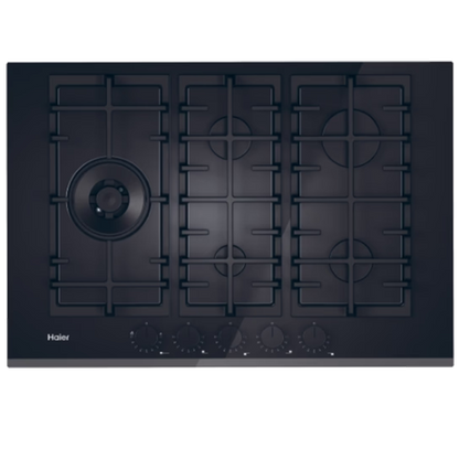 Placa a Gás Haier HAVG7WL4BPB | 5 Zonas, Vidro Preto