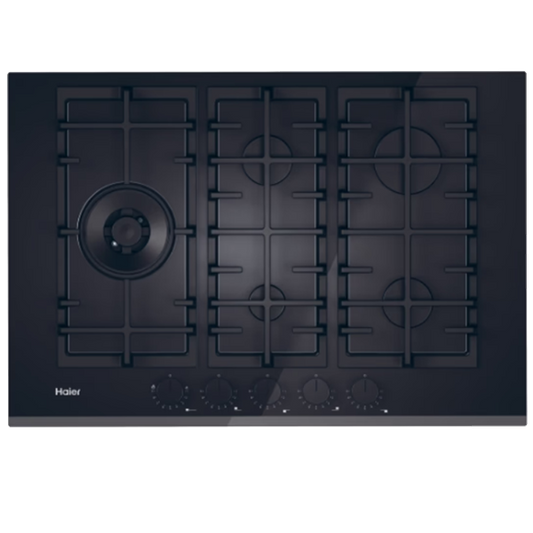 Placa a Gás Haier HAVG7WL4BPB | 5 Zonas, Vidro Preto