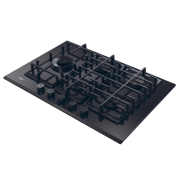 Placa a Gás Haier HAVG7WL4BPB | 5 Zonas, Vidro Preto