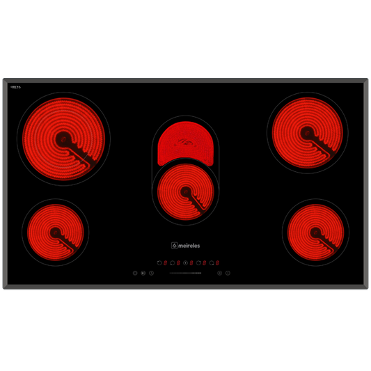 Placa Vitrocerâmica Meireles Mv 2905 | 5 Zonas, 90cm, Touch Control