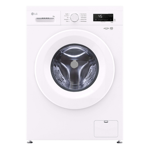 Máquina de Lavar Roupa LG F4X1008NWH | 8kg, 1400RPM, A