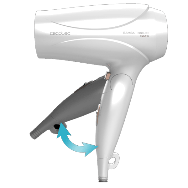 Secador De Cabelo Cecotec Bamba Ionicare Travelwhite | 2400W