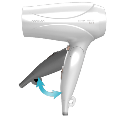 Secador De Cabelo Cecotec Bamba Ionicare Travelwhite | 2400W