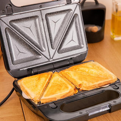 Sanduicheira CECOTEC ROCK´N TOAST 4IN1 | 900W, RockStone, 4 placas
