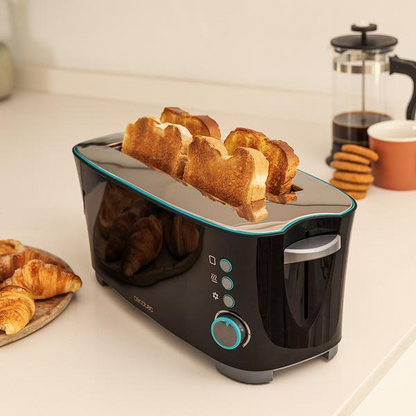 Torradeira Cecotec Toast&taste Extra Double B | 1350W, 4 torradas, dupla ranhura