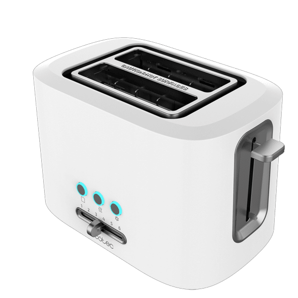 Torradeira CECOTEC TOAST&TASTE 9000 DOUBLE White | 980W, 2 ranhuras