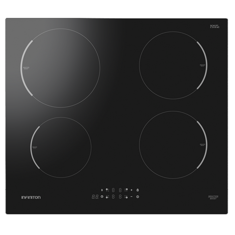 Placa de Indução Infiniton IND4N74G29 | 4 Zonas, 7200W, Touch Control