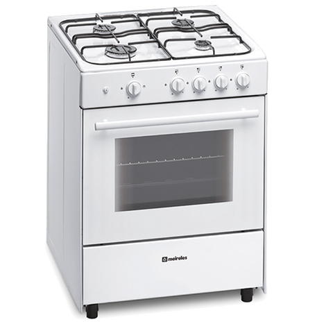 Fogão Meireles G 600 W St | 4 queimadores, forno a gás, 49L