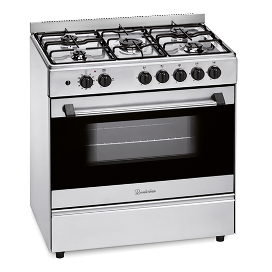 Fogão Meireles M 801 X Nat St | 5 Queimadores, Forno Gás, Grelhador Elétrico, 102L