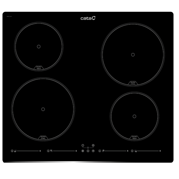 Placa de Indução Cata INSB 6430 BK/A | 4 Zonas, 7200W, 59 cm, Slider Touch