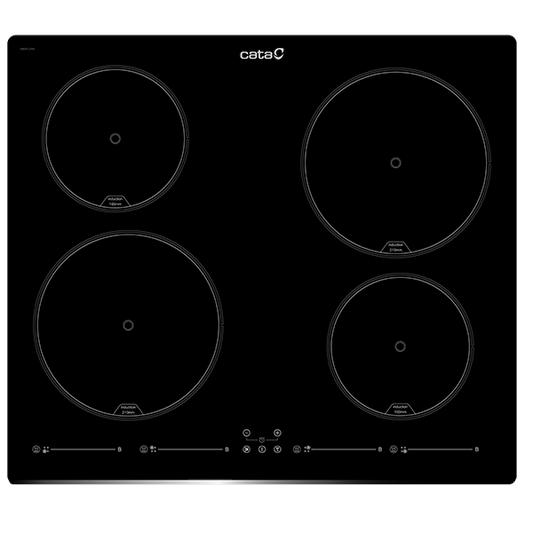 Placa de Indução Cata INSB 6430 BK/A | 4 Zonas, 7200W, 59 cm, Slider Touch