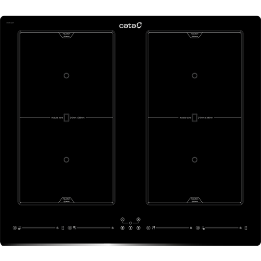 Placa de Indução Cata IFSB 6460 BK | 4 Zonas, 7200W, 59 cm, Slider Touch
