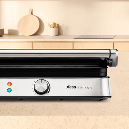 Grelhador Elétrico UFESA Kilimanjaro | 2200W, Antiaderente, Inox