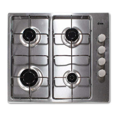 Placa a Gás Vox EBG400 GIX | 4 Queimadores, Inox, Segurança