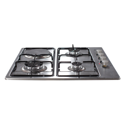 Placa Combinada Vox EBG310GIX | Gás/Elétrica, 3 zonas, Inox