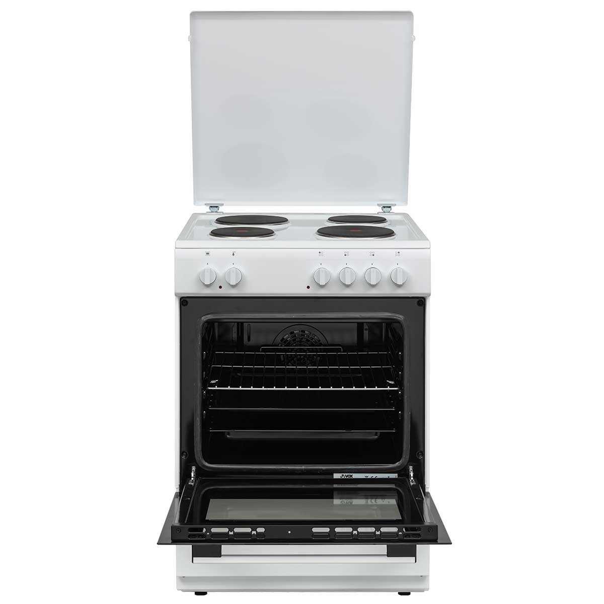 Fogão Elétrico VOX EHT6020WG | 65L, 4 Discos, Classe A