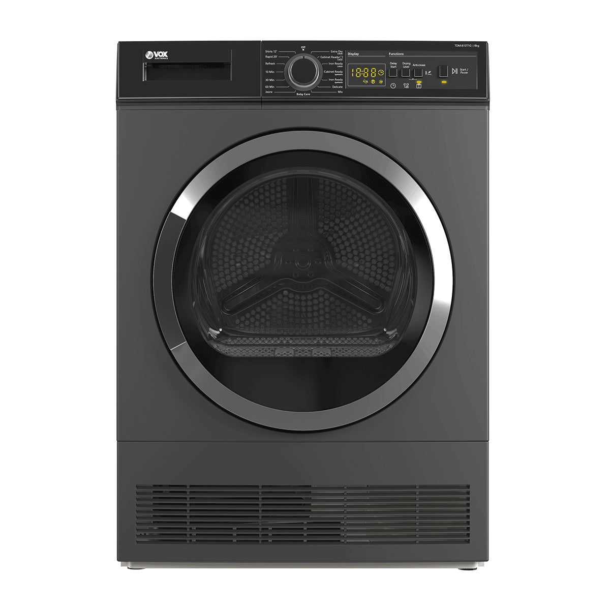 Secador de Roupa Vox TDM810T1G | 8kg, Condensação, Classe B