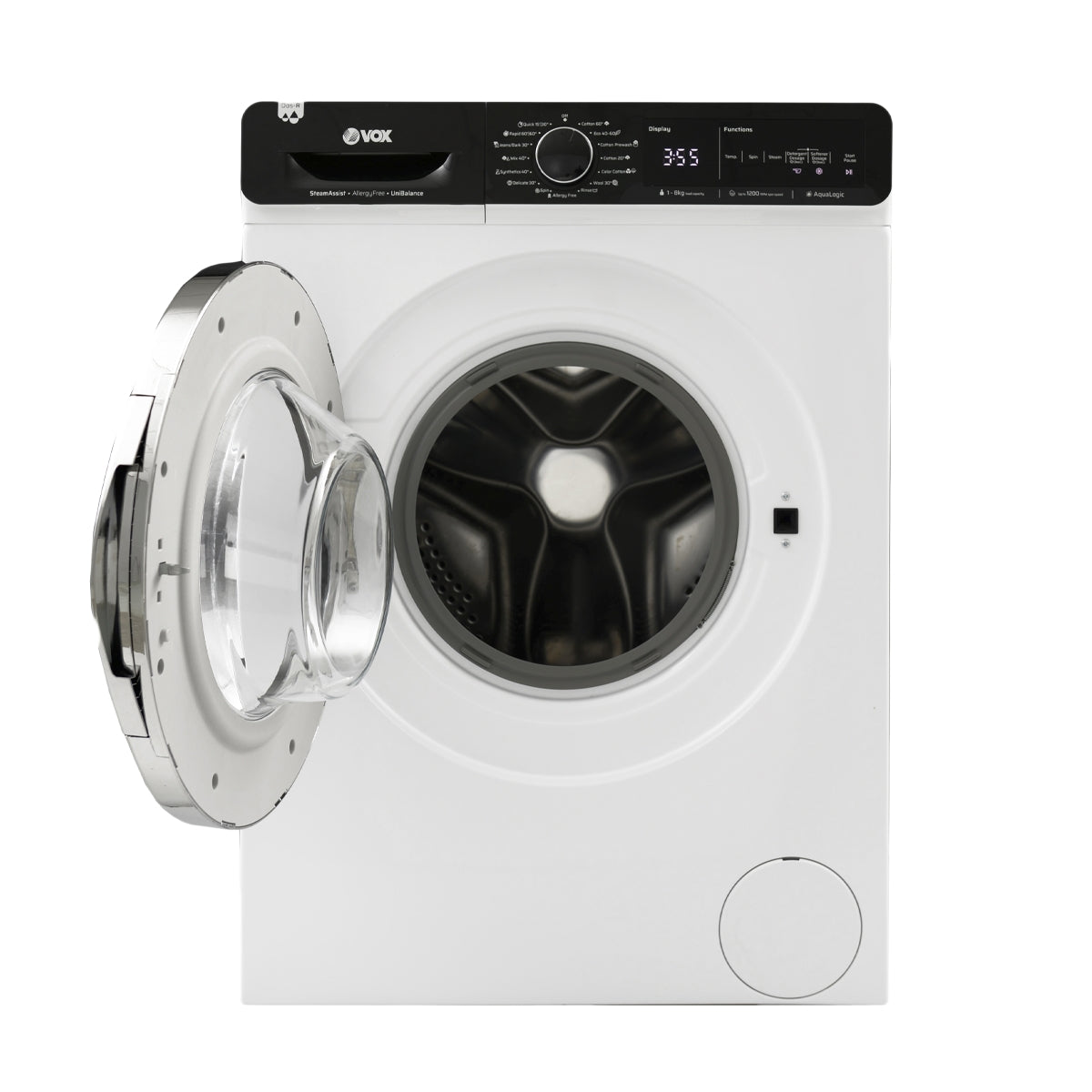 Máquina de Lavar Roupa Vox WM1288SAT2T15D | 8kg, 1200 RPM, Classe D