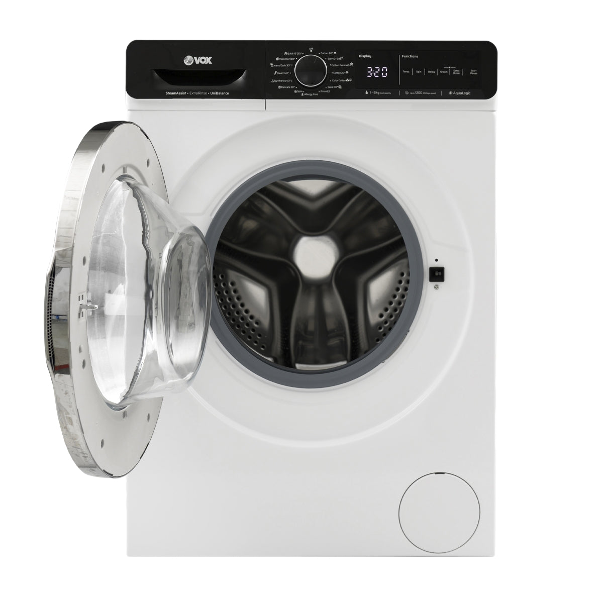 Máquina Lavar Roupa Vox WM1280SAT2T15D | 8kg, 1200 RPM, Classe D