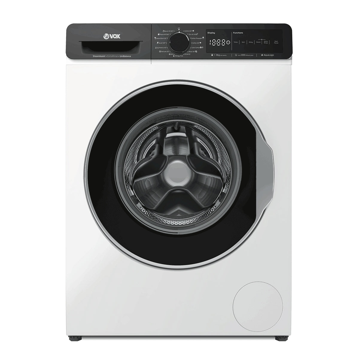 Máquina Lavar Roupa Vox WM1280SAT2T15D | 8kg, 1200 RPM, Classe D