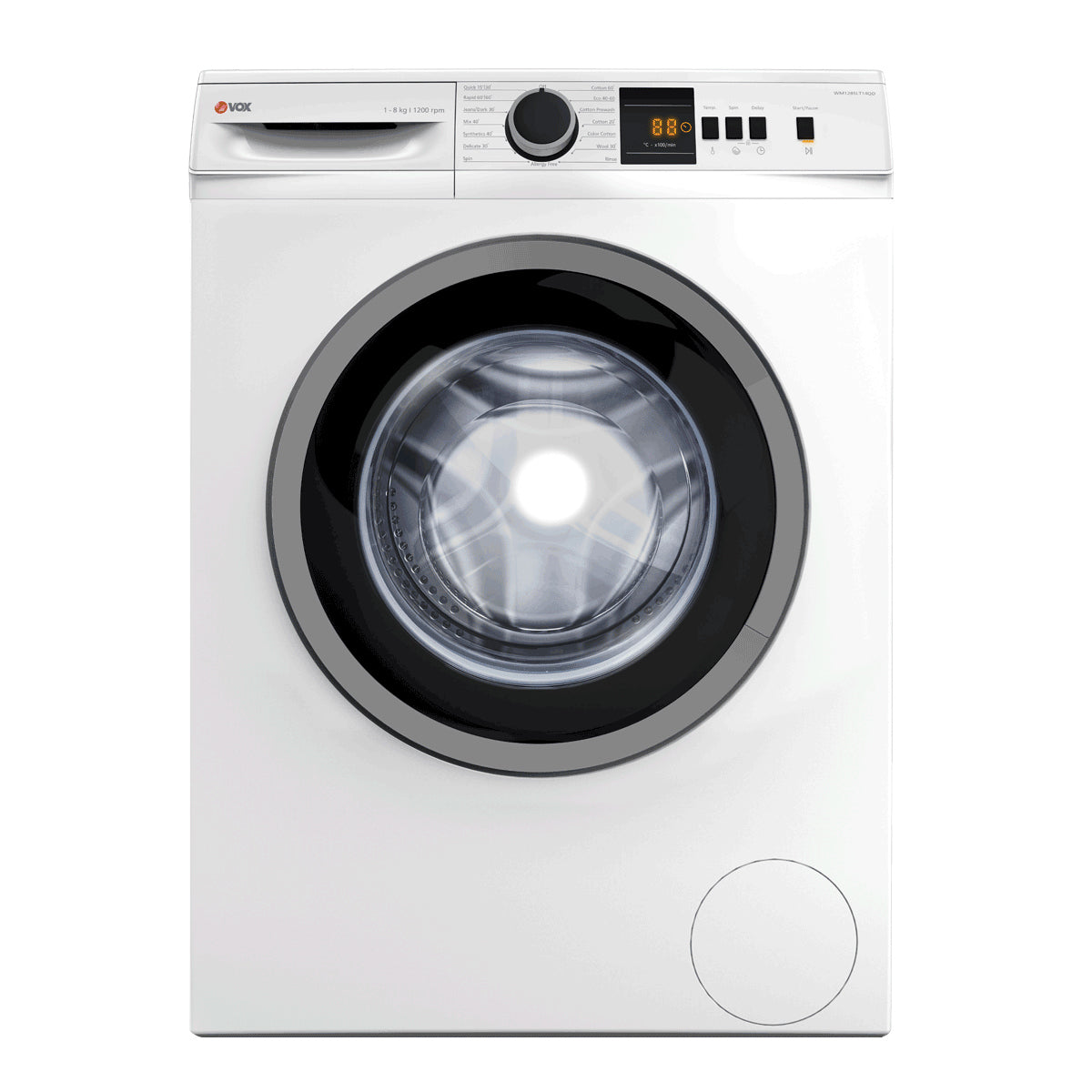 Máquina de Lavar Roupa Vox WM1285LT14QD | 8kg, 1200 RPM, Classe D