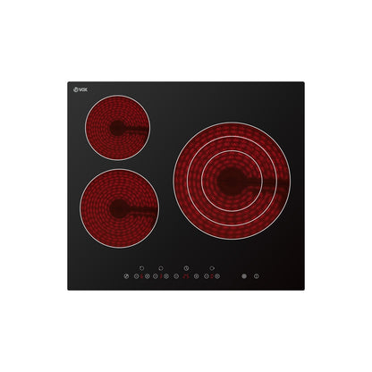 Placa de Vitrocerâmica Vox EBC315DBR1 | 3 zonas, Touch