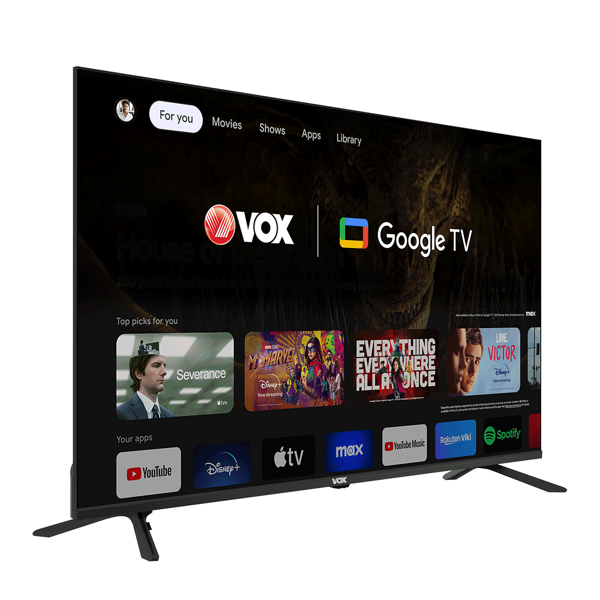 TV Vox 50GOU080B | 50", LED, 4K, Google TV