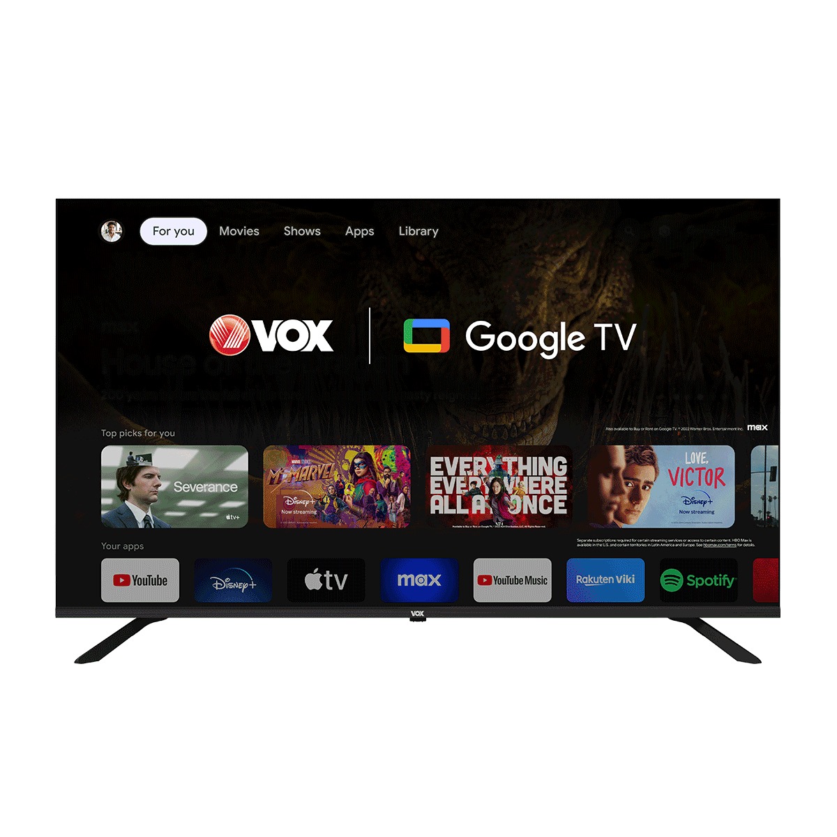 TV Vox 50GOU080B | 50", LED, 4K, Google TV