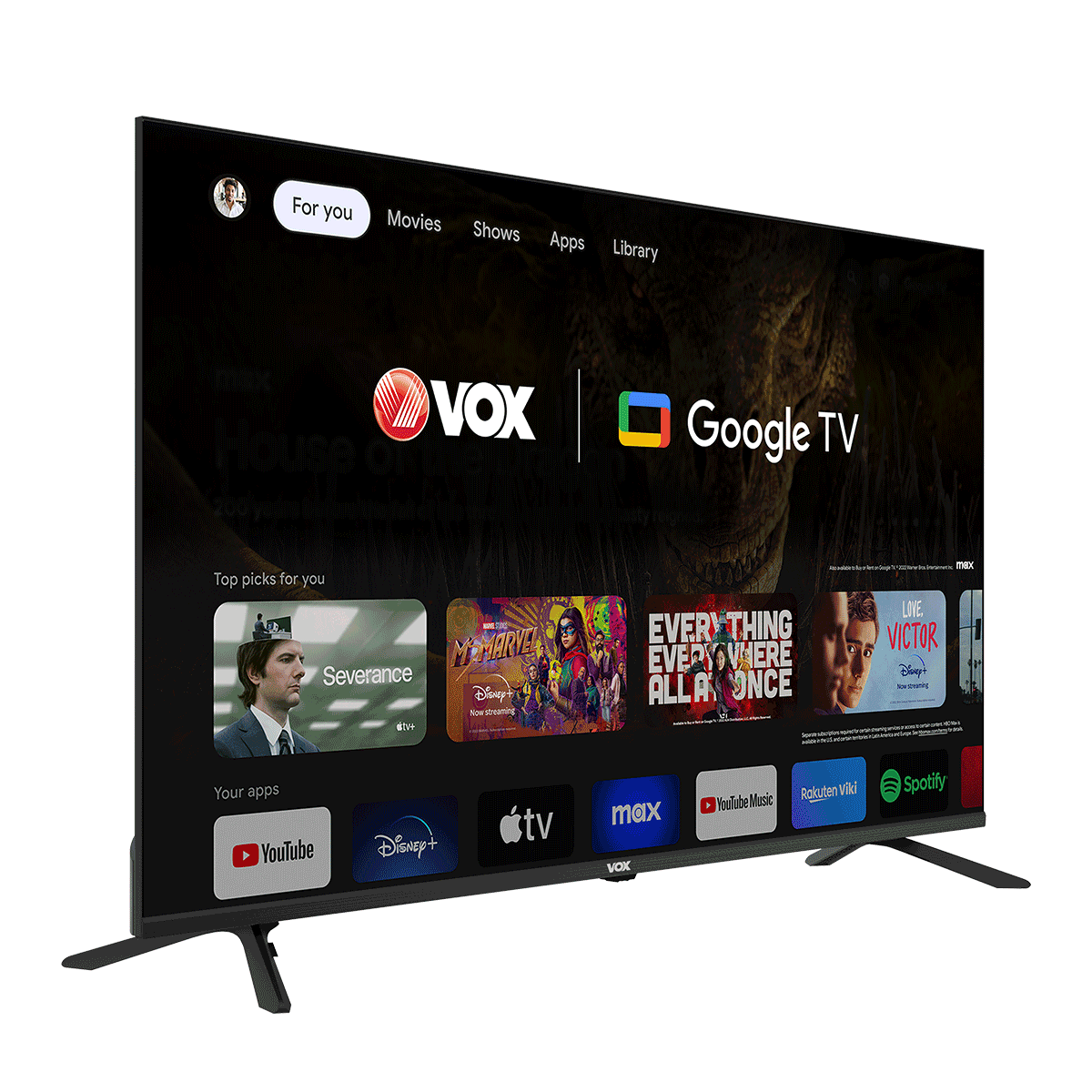 TV Vox 55GOU080B | 55", LED, 4K, Google TV