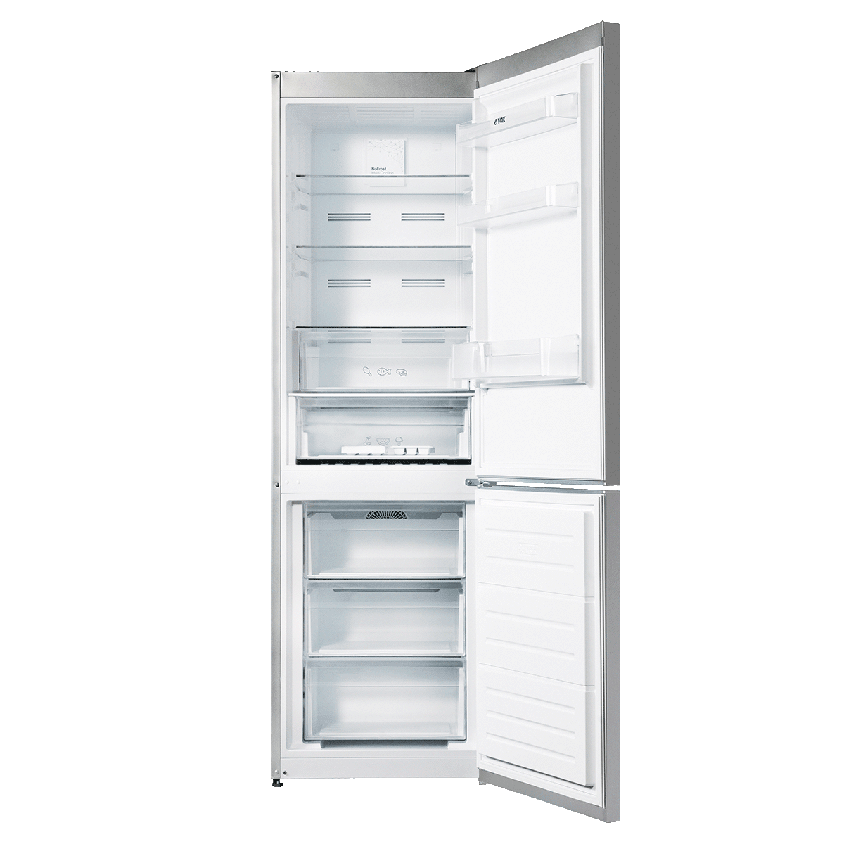 Frigorífico Combinado Vox NF3730IXE | 324L, Classe E, No Frost