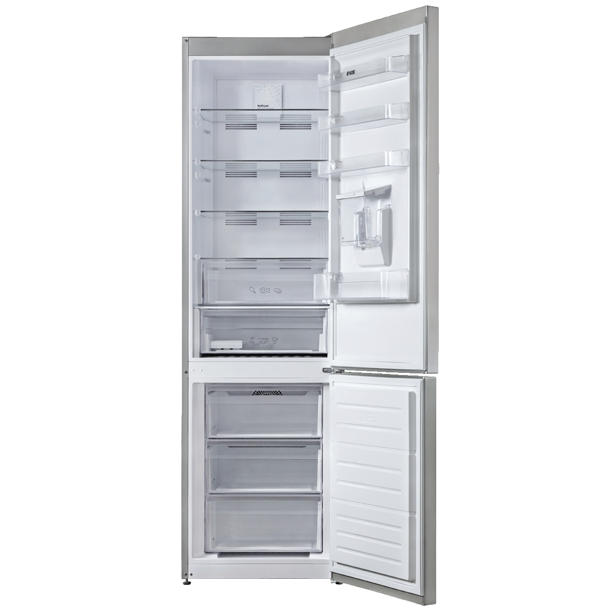 Frigorífico Combinado Vox NF3835IXE | 360L, Classe E, No Frost