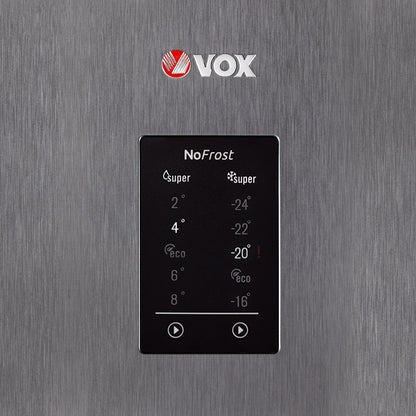 Frigorífico Combinado Vox NF3835IXE | 360L, Classe E, No Frost