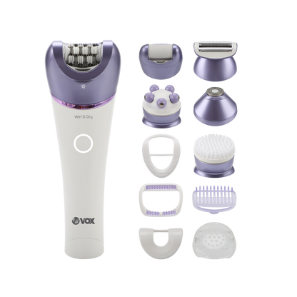 Depiladora Vox LS607P | 6 em 1, 120 min autonomia, IPX7