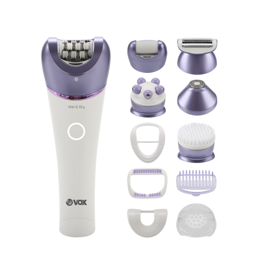 Depiladora Vox LS607P | 6 em 1, 120 min autonomia, IPX7