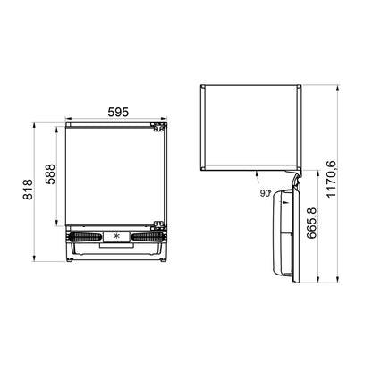 Frigorífico de Encastre Vox IKS1601E | 98L, Classe E, 39dB