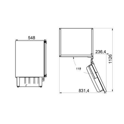 Frigorífico de Encastre Vox IKS1601E | 98L, Classe E, 39dB