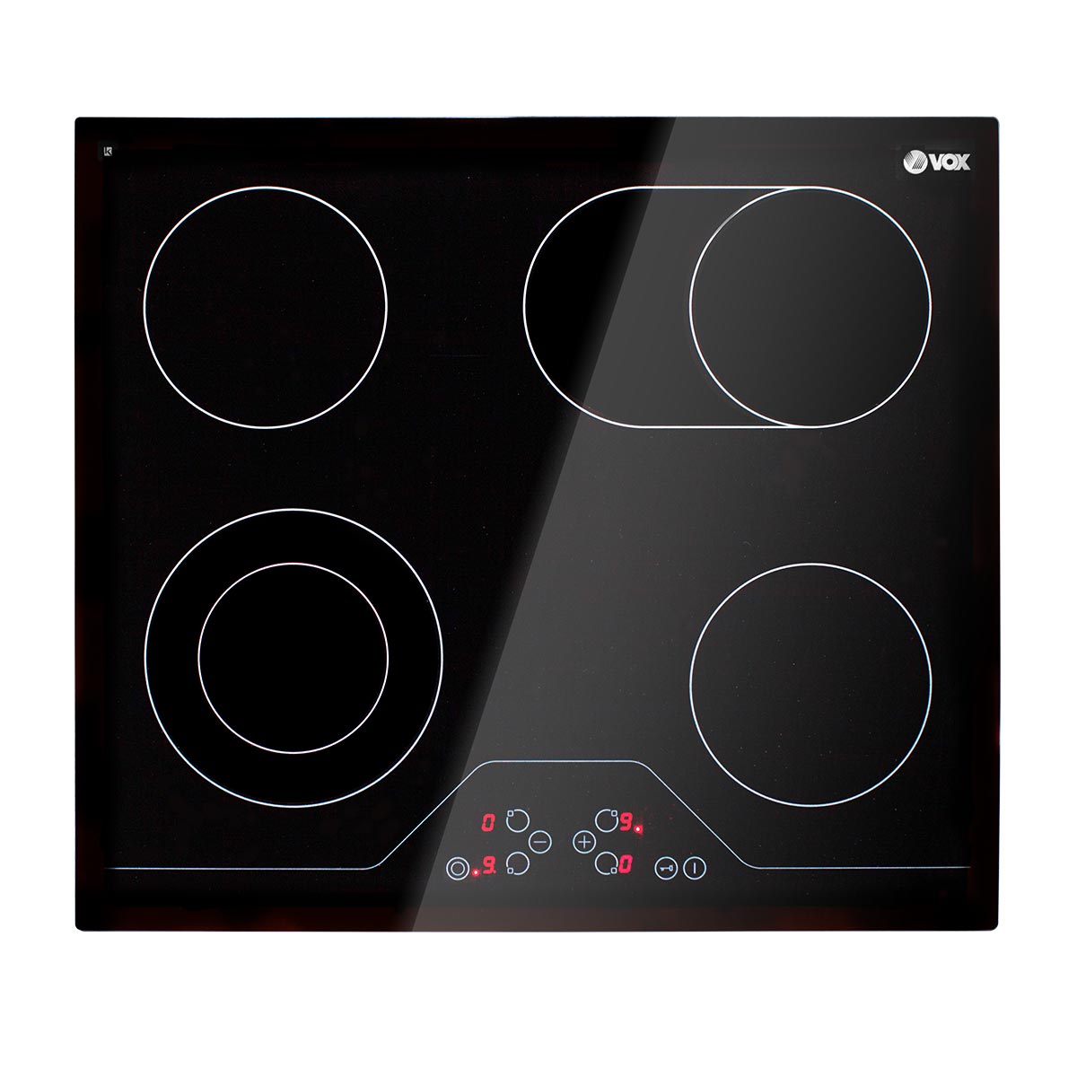 Placa de Vitrocerâmica Vox EBC411DB | 4 zonas, Controlo touch