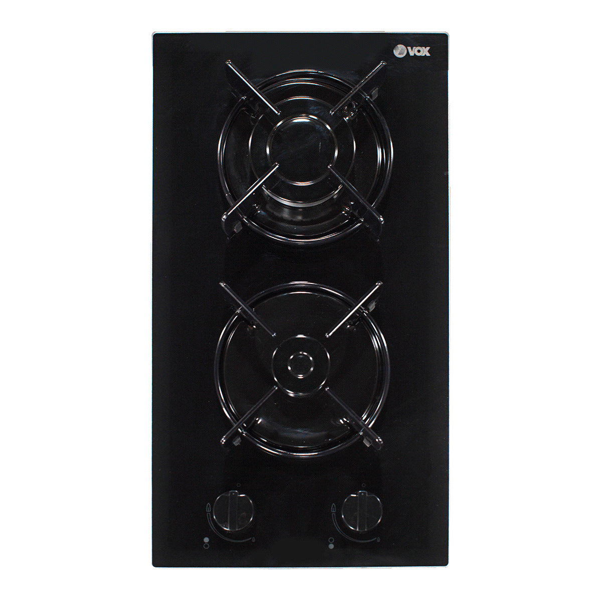 Placa a Gás Vox EBC200GB | 2 Zonas, GasOnGlass, Preto