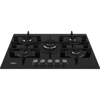 Placa a Gás Whirlpool GOWL728/NB | 5 zonas, 11300W, 73x51cm, Preto