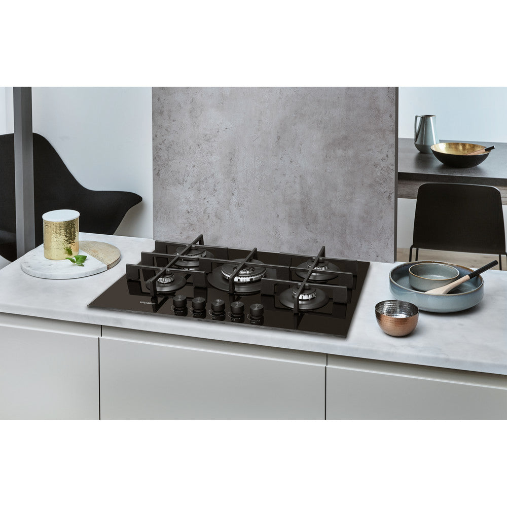 Placa a Gás Whirlpool GOWL728/NB | 5 zonas, 11300W, 73x51cm, Preto