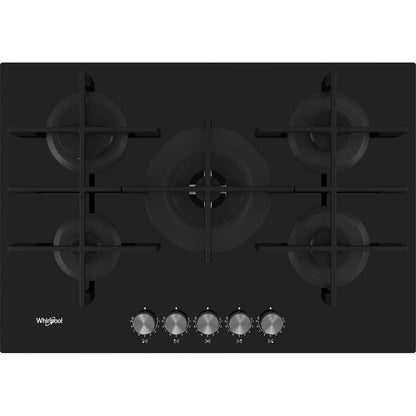Placa a Gás Whirlpool GOWL728/NB | 5 zonas, 11300W, 73x51cm, Preto