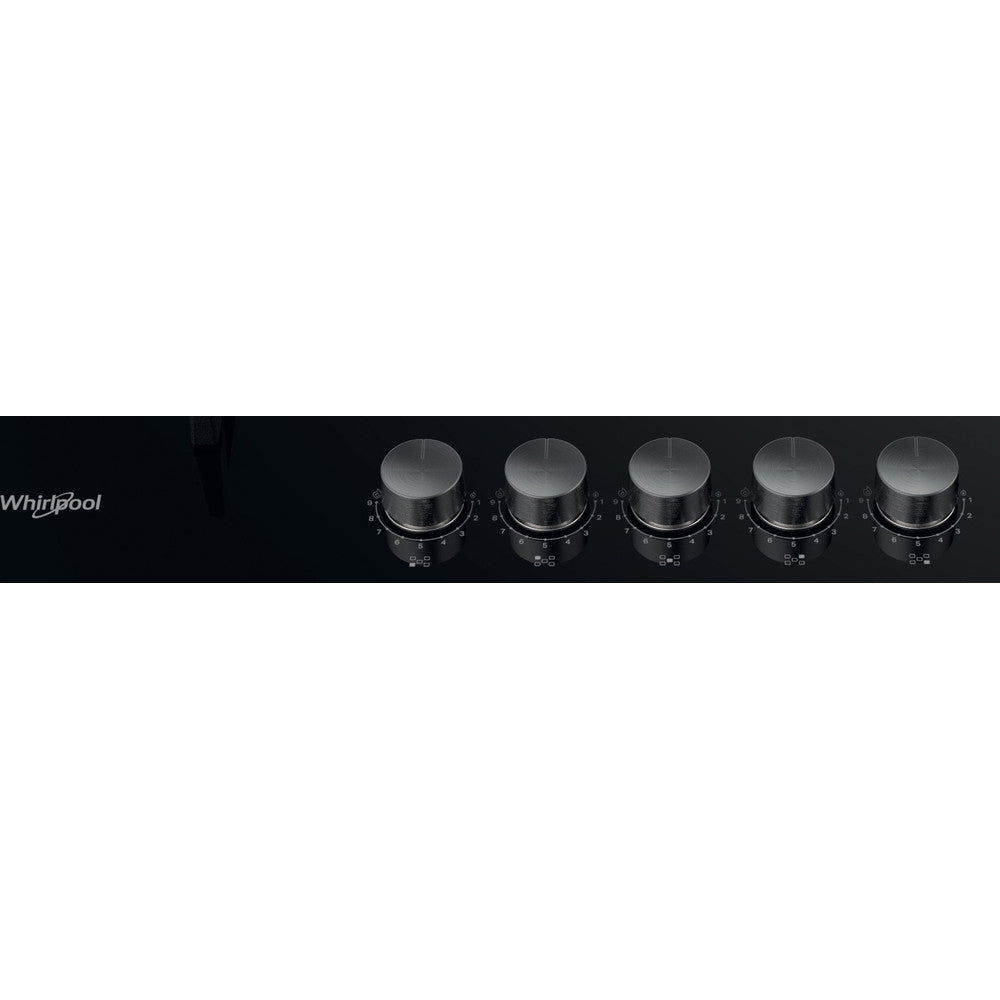 Placa a Gás Whirlpool GOWL728/NB | 5 zonas, 11300W, 73x51cm, Preto