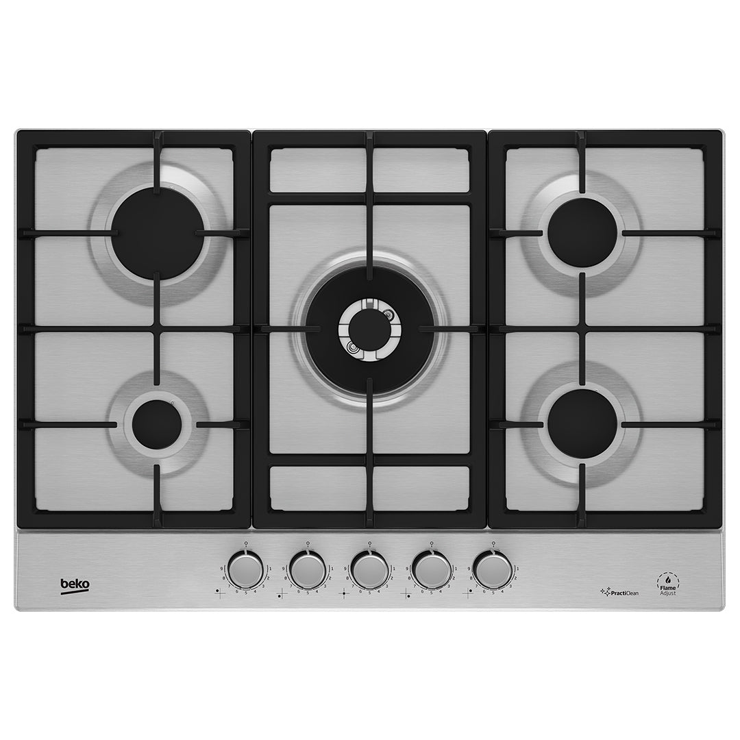Placa a Gás BEKO HIAW75225SL | 75cm, Inox, 5 queimadores