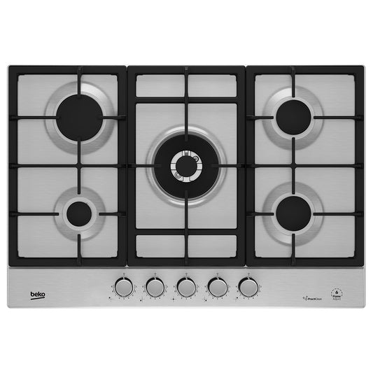 Placa a Gás BEKO HIAW75225SL | 75cm, Inox, 5 queimadores