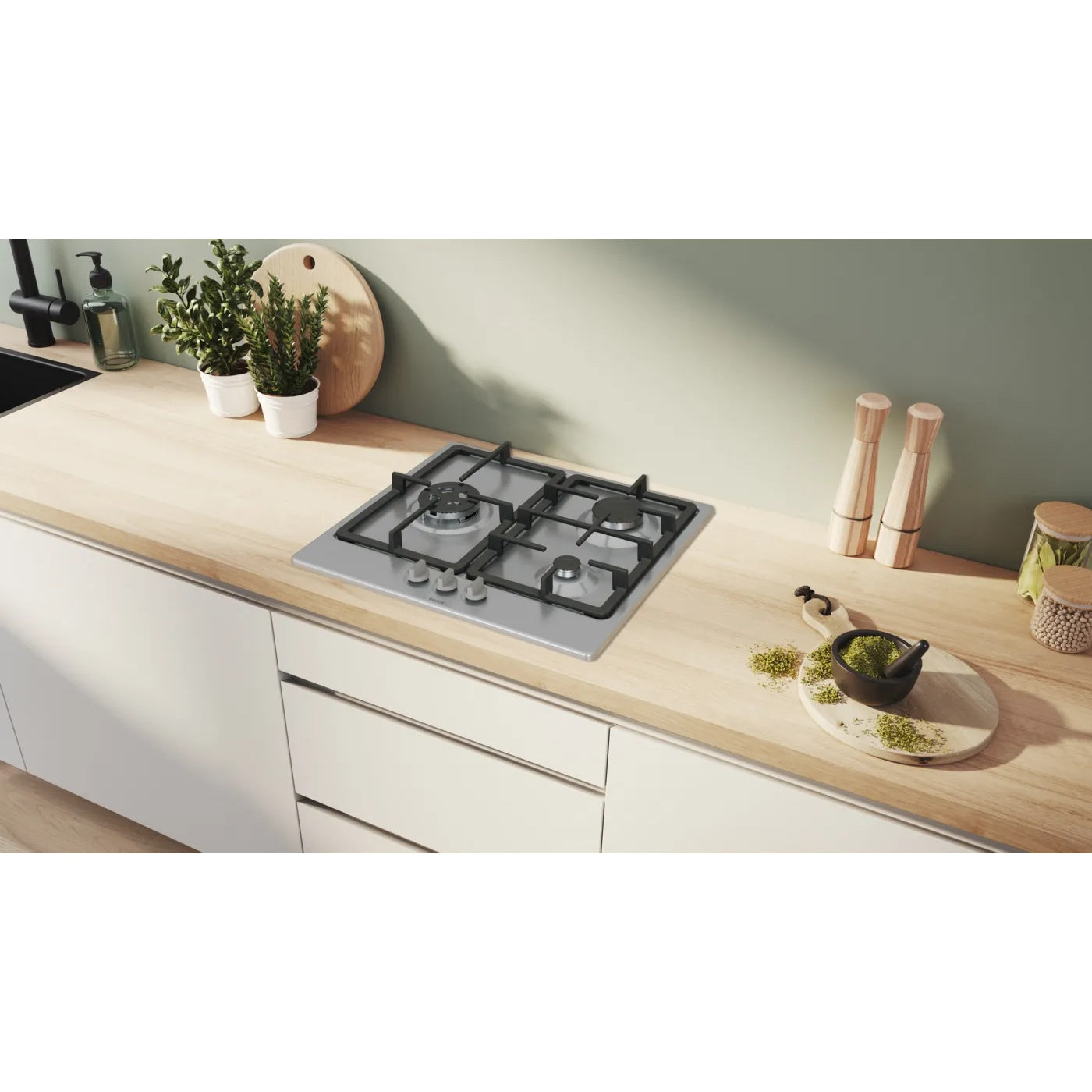 Placa a Gás Bosch PGC6B5K90 | 3 Queimadores, 60cm, Inox