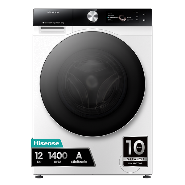 Máquina de Lavar Roupa HISENSE WF7S1247BW | 12kg, 1400rpm