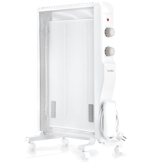 Radiador Mica FLAMA 2331fl | 1500W, IP24, Termóstato regulável