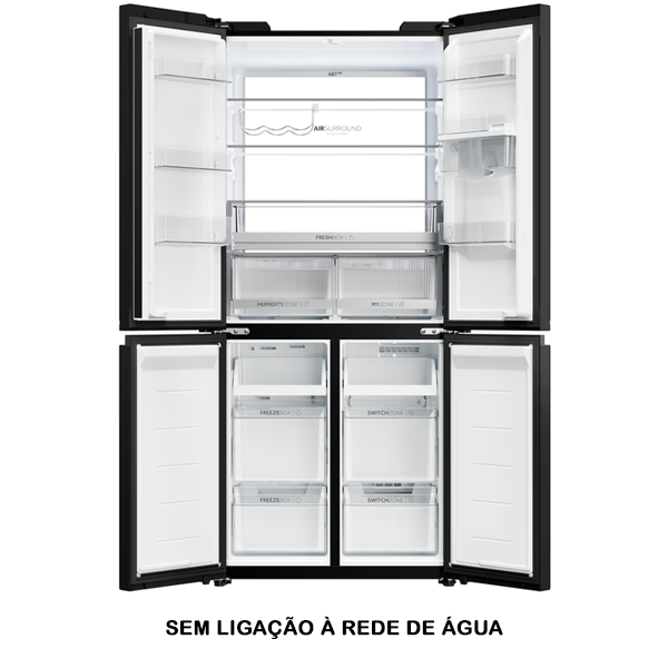 Frigorífico Americano HAIER HCKR7819DWGB | 459L, No Frost, Classe D